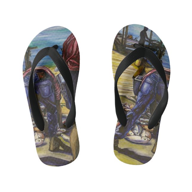 Chinelos Infantis Captura da manhã, Ilha Harbour, Bahamas (Pé da cama)