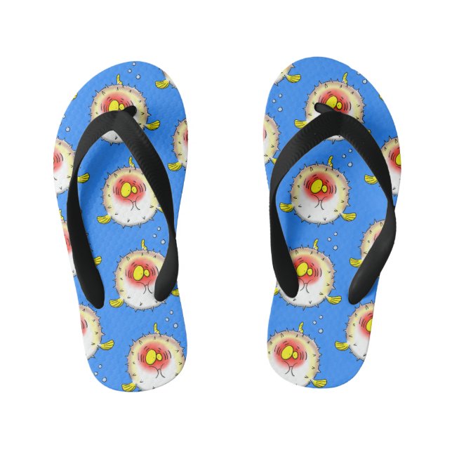 Chinelos Infantis Cartografia de peixe-porco-espinho-espinho (Pé da cama)