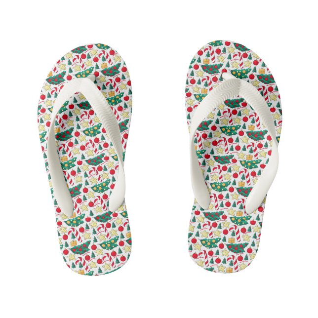 Chinelos Infantis Christmas Pattern Pair of Flip Flops (Pé da cama)