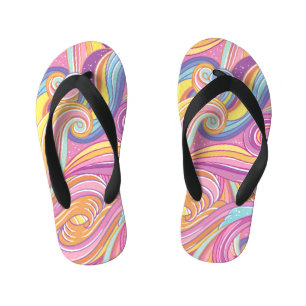 Chinelos Infantis Cometa Arco-Íris: Céu Sonho Mágico.