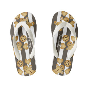 Chinelos Infantis Cookie Personalizado Gingerpão Gelado