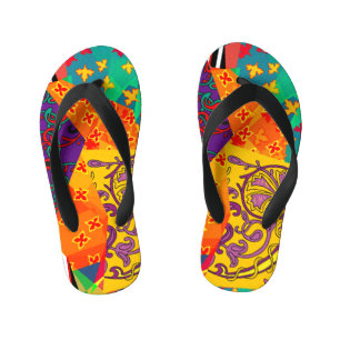 Chinelos Infantis Corpo Festivo Turco Indiano Mandala