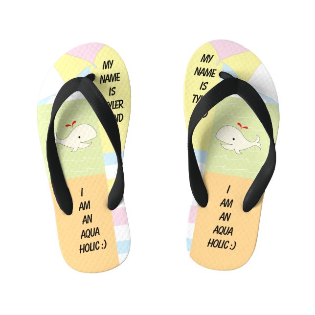 Chinelos Infantis Crianças Flip-Flops AquaHolic (Pé da cama)