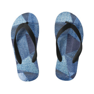 Chinelos Infantis Denim Urban: Patchwork Disparada.