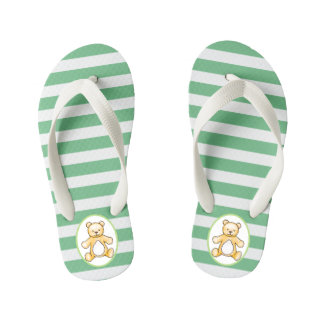 Chinelos Infantis Desenho de ursinho de pelúcia-safra