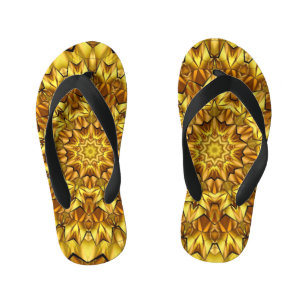 Chinelos Infantis Design abstrato antigo do ouro Mandala - 63495