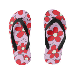 Chinelos Infantis Design de Flor Brilhante Colorida