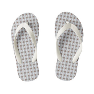 Chinelos Infantis Dobra Vertical de Sacudir Branco do Diamante Azul 
