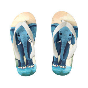 Chinelos Infantis Elefante Balear Azul,