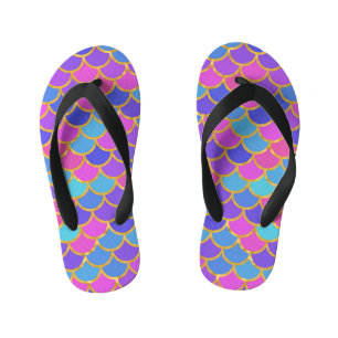 Chinelos Infantis Escalas de Sereia Multicolores