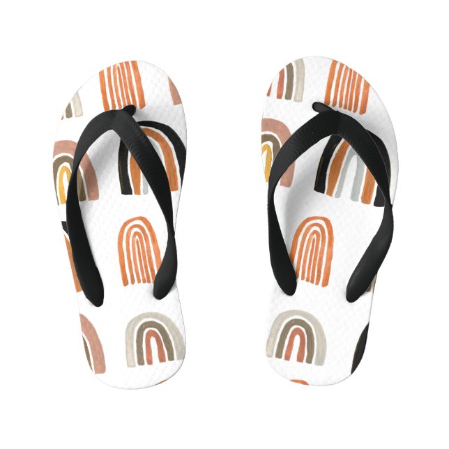 Chinelos Infantis Estilo Simples Pastel Rainbow Kids (Pé da cama)