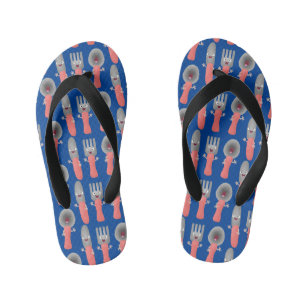 Chinelos Infantis Faca garfo e colher de talheres cartoon fofos