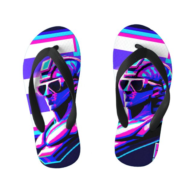 Chinelos Infantis Faraó Synthwave (Pé da cama)