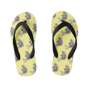 Chinelos Infantis Feliz desenho animado do selo harp