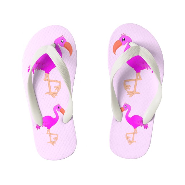 Chinelos Infantis Flamingo Fofo - Feliz (Pé da cama)