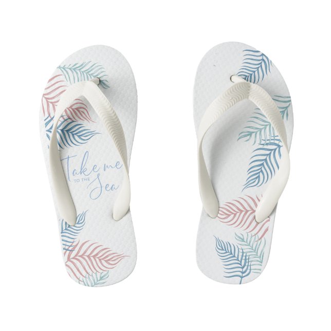 Chinelos Infantis Flip-flop Take me to the sea (Pé da cama)