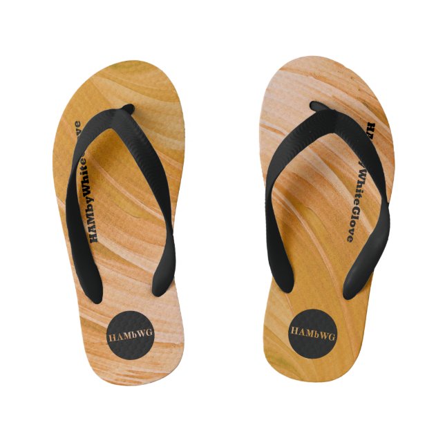 Chinelos Infantis Flip-Flops HAMbWG - Roteiro Laranja (Pé da cama)