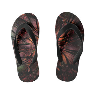 Chinelos Infantis Flor fantasia fractal suave e ternura