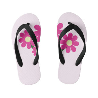 Chinelos Infantis Floral Rosa