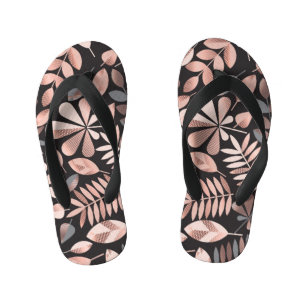 Chinelos Infantis Folhas do outono Elegante: Geométrico do Pastel