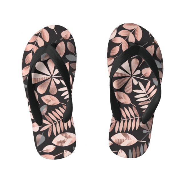 Chinelos Infantis Folhas do outono Elegante: Geométrico do Pastel (Pé da cama)