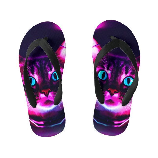 Chinelos Infantis gato astronauta (Pé da cama)