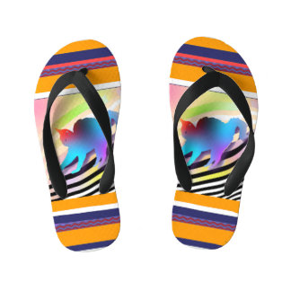 Chinelos Infantis Gato Azul Com Banhas