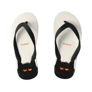 Chinelos Infantis Gato Preto Grumado