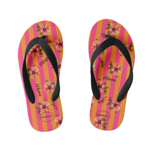 Chinelos Infantis HAMbyWG - Menina Tema Havaiano