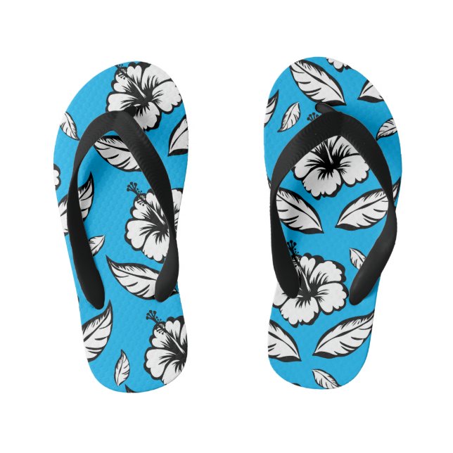 Chinelos Infantis Hibiscus Floral (Pé da cama)