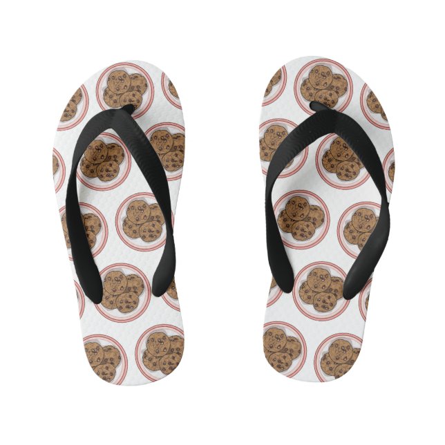 Chinelos Infantis Ilustração de desenho animado com chip de chocolat (Pé da cama)