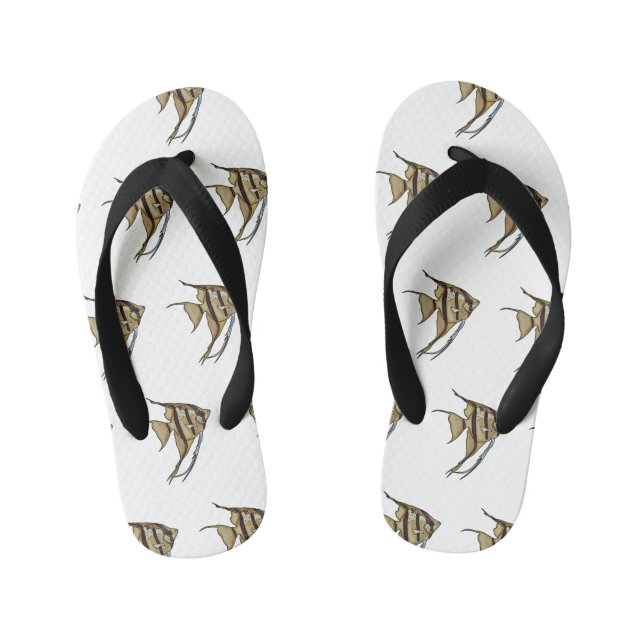 Chinelos Infantis Ilustração de desenho animado de Angelfish (Pé da cama)