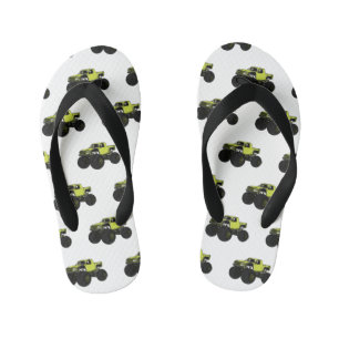 Chinelos Infantis Ilustração de desenho animado de caminhão monstro