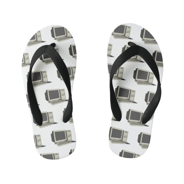 Chinelos Infantis Ilustração de desenho animado de computador (Pé da cama)