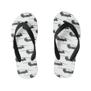 Chinelos Infantis Ilustração de desenho animado de helicóptero do ex