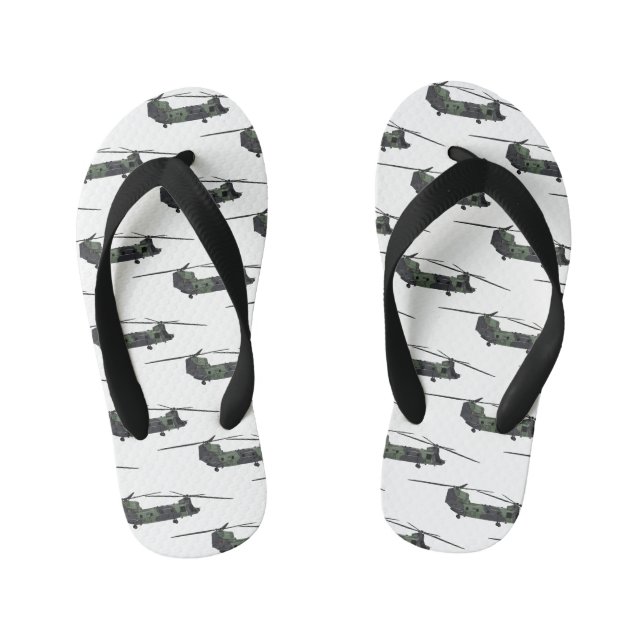 Chinelos Infantis Ilustração de desenho animado de helicóptero do ex (Pé da cama)