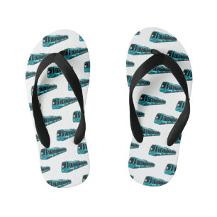 Chinelos Infantis Ilustração de desenho animado de locomotiva elétri