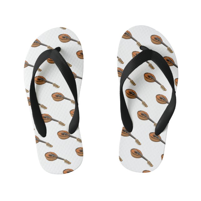 Chinelos Infantis Ilustração de desenho animado de Mandolin (Pé da cama)