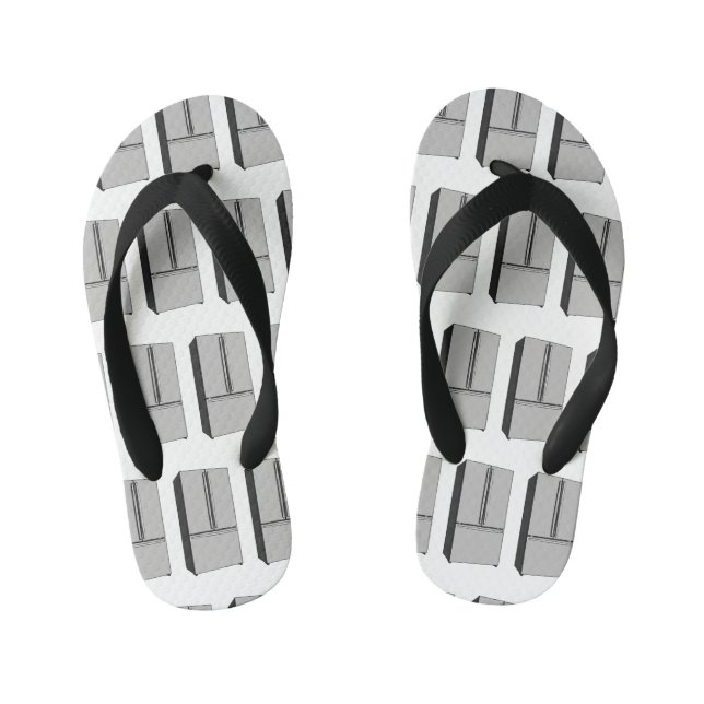 Chinelos Infantis Ilustração de desenho animado do frigorífico franc (Pé da cama)