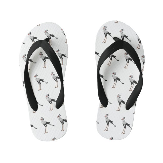 Chinelos Infantis Ilustração de desenho animado do Secretário Pássar (Pé da cama)