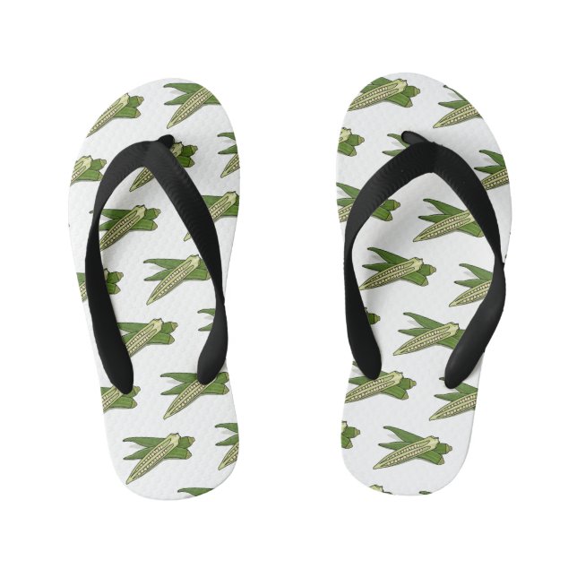 Chinelos Infantis Ilustração de desenho de Okra (Pé da cama)