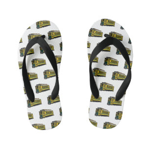 Chinelos Infantis Ilustração de desenho do carrinho de Mata