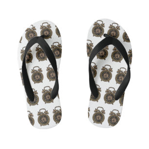 Chinelos Infantis Ilustração do desenho do relógio do alarme