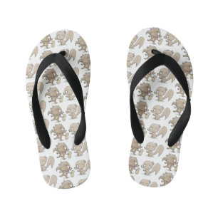 Chinelos Infantis Imagem de desenho animado de esquilos engraçados