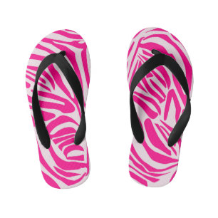 Chinelos Infantis Impressão zebra rosa
