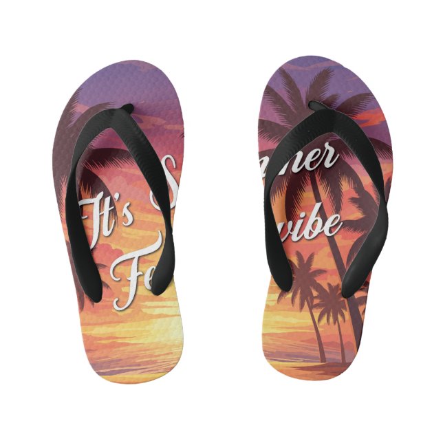 Chinelos Infantis It's summer feel the vibe (Pé da cama)