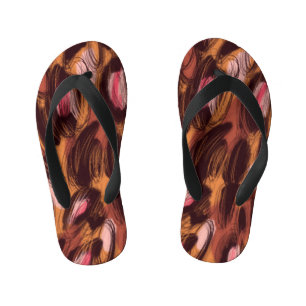 Chinelos Infantis Leopard Spots African Animal Standard
