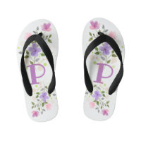 Letra inicial P + Design floral