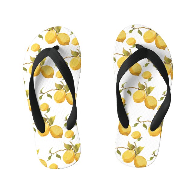 Chinelos Infantis Limões frescos da Vintage: Design simples (Pé da cama)