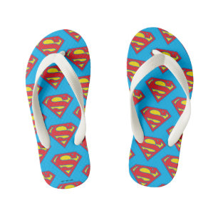Chinelos Infantis Logotipo de Supergirl Clássico com Contorno Azul